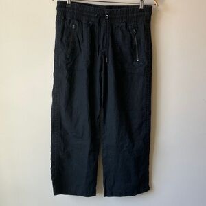 ATHLETA Cabo Linen Wide Leg Pant in Faded Black Women’s Size 12P